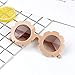 Toddler Kids Girl Flower Round Anti-UV Sunglasses, Colorful Eyewear Suit for Party Photography Outdoor Beach (Tan)