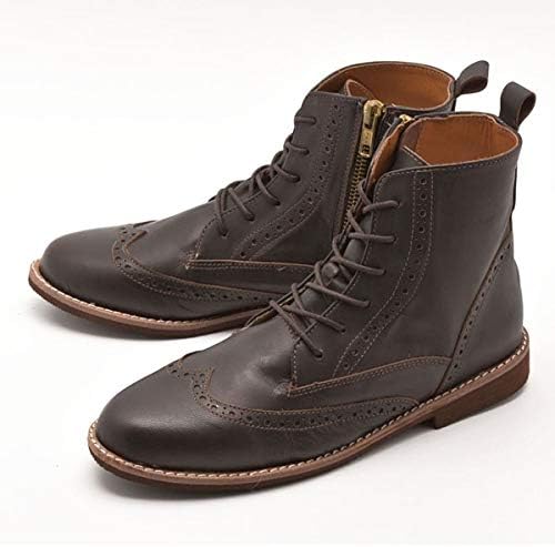Amazon モーイ レディース 本革ウイングチップブーツ Ml3 ダークブラウン M 23 23 5 ブーツ ブーティ