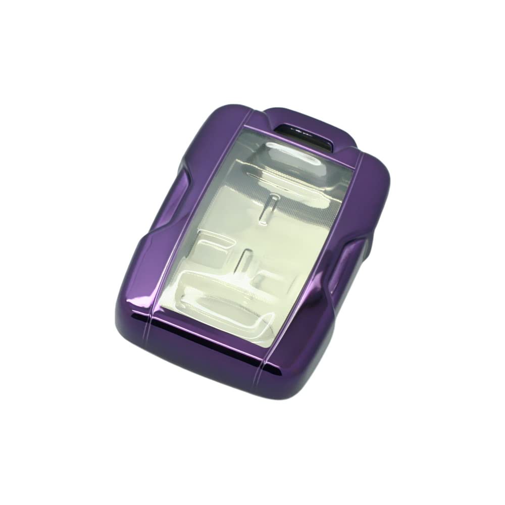 BROVACS Soft TPU Case Shell Cover Protector Holder Compatible with CHEVROLET Colorado Silverado GMC Sierra Yukon CADILLAC Remote Key Fob 3 4 5 6 Button SV9600 Dark Purple