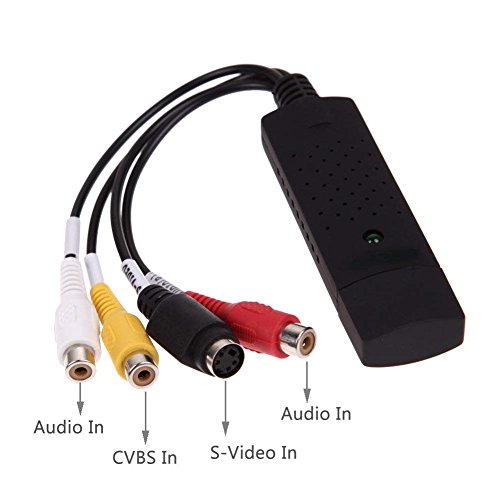 USB 2.0 Video Capture Adapter-COOLEAD Audio VHS to DVD Converter Video Capture Card,Device for PC,Windows 2000/XP/7/8,Vista32/64