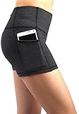 Neonysweets Womens Yoga Short Pants Exercise Workout Running Shorts Grey L