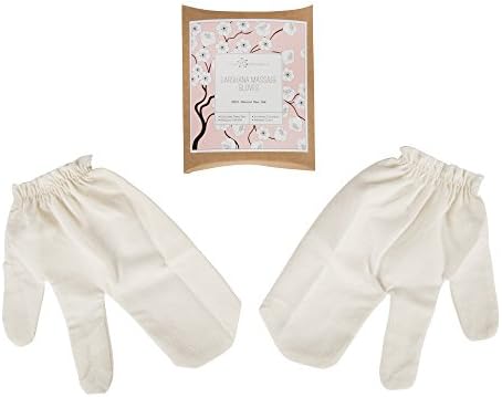 FLASH SALE Premium Pair Of Garshana Gloves By Lilie Naturals | 100% Natural Raw Silk | Ayurvedic Massage, Blood Flow Stimulation, Dead Cell Removal &amp; Stress Reduction | Comfy Size For Men &amp; Women