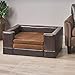 Christopher Knight Home Rover Large Chocolate Brown Leather Pet Sofa Bed, 37.75 x 30.70thumb 3