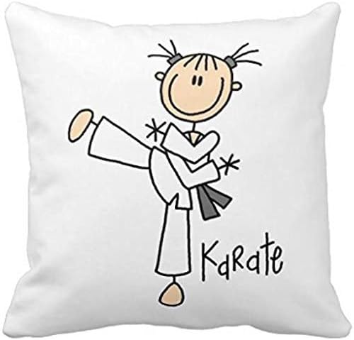 Stick Figure Girl Karate T Shirts And Gifts R5686280c789c4915be415382fb0a1e79 I5fqz 8byvr Pillow Case