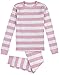 Petit Lem Girls' Big Cloud Stripe 2 Piece Pajama Set