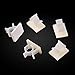 Cable Clips, MHtech 50 Pieces Nylon Wire Clips with 3M Self-Adhesive Adjustable Car Wires Holder Cable Clamps Cable Tie Holder for Cable Management Home and Office (White)