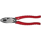 Milwaukee 48-22-6100 9 Inch Leverage Lineman Pliers w/ Crimper and Pipe Reaming Head Design