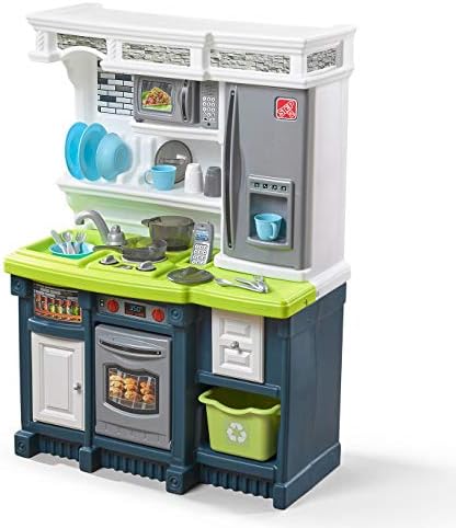 american plastic toys deluxe custom play kitchen with 22 piece accessory set