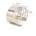 Yueton Silvertone Rigid Steel Memory Wire Metal Circle Split Ring Coil Wire Thin Jewelry Hammered Bunch Cuff Bracelet Bangle (Silver)