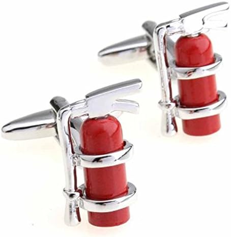 korpikus® ' Fire Extinguisher ' Theme Stainless Steel Cufflinks In Free Designer Gift Bag
