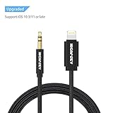 [Upgrade]iPhone 8 Aux Cord, Lightning to 3.5mm Male Aux Stereo Audio Cable, Micarsky Premium Nylon Car Home Stereo Headphone Jack adapter for iPhone X/8/8 Plus/7/7 Plus and Perfect Compatible of iOS