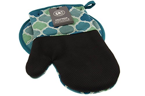 image for Gourmet Club Oven Mitt and Potholder Set - Pot Holders and Oven Mitts 