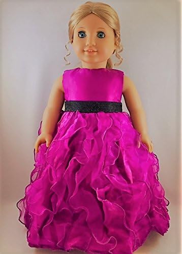 Chiffon Elegance Evening Gown with Shoes. Fits 18” Dolls like American Girl