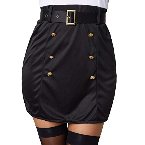 dressforfun 900503 Damenkostüm Marineoffizierin, Weibliches Matrosen-Outfit in Schwarz und Weiß (M| Nr. 302433) – Bild 5