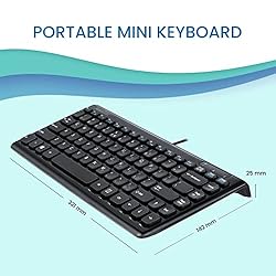 Perixx PERIBOARD-407B US, Wired USB Mini Keyboard