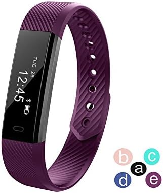 Fitness Tracker Watch, NewBull Touch Screen Bluetooth Smart Wristband Watch IP67 Waterproof for iPhone Android Phones (Purple)