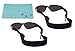 Croakies Kids Neoprene Eyewear Retainer Childrens Glasses Strap | Eyeglass and Sunglass Holder | Boys and Girls Sports Use | 2pk Bundle + Cloth, Black