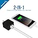 Sabrent [UL Certified] Dual USB Wall Charger with Foldable Plug (10.5W 2.1 Amp) Smart USB Charger with Auto Detect Technology [Black] (AX-SMP2)