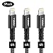 iPhone Cable,TIMMY iPhone Charging Cable 3PACK 6ft Nylon Braided iphone Charger Cable to USB Data Synchronization Cable Charger (BLACK) primary