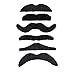 Men's Roaring 1920s Set Manhattan Fedora Hat,Y-Back Suspenders & Pre Tied Bow Tie, Gangster Tie & Fake Mustache (OneSize, Blackhat & Whitesuspenders)