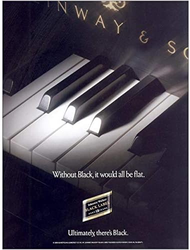 RelicPaper 1990 Johnnie Walker Black Label: Piano, Johnnie Walker Print Ad