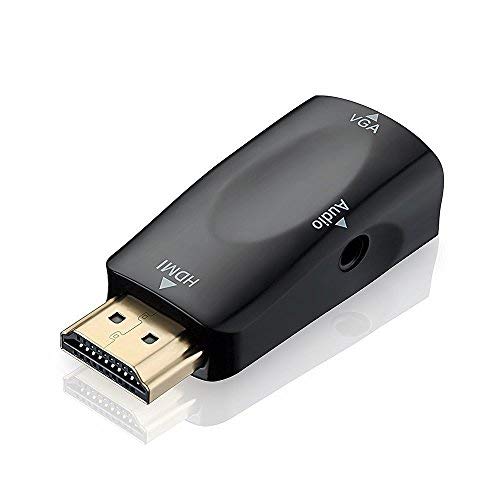 Gold Plated HDMI Male to VGA Female Video Converter Adaptor With 3.5 mm Audio Cable For PC, TV Laptops and other HDMI Devices