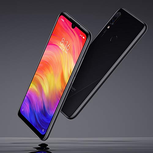 Xiaomi Redmi Note 7 Smartphones de 6.3'' Pantalla Completa, 4GB RAM + 64GB ROM, Snapdragon 660 procesador Octa-Core, 13MP Delantero y 48MP + 5MP Doble camara Trasera Telefonos moviles (Negro)
