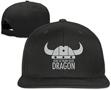 Edongquwe How To Train Your Dragon Flat Bill Snapback Adjustable Rowing Cap Hat Black