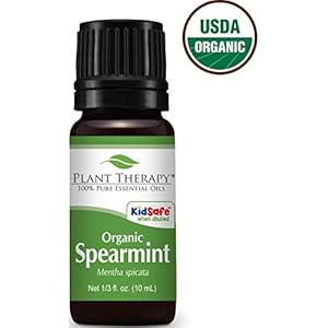 Plant Therapy Essential Oils USDA Certified Organic Spearmint Oil 1.3 Ounce