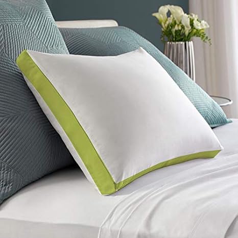 Blue Horse Micro Fiber Gusset Pillow 17 X27 Inch White Green