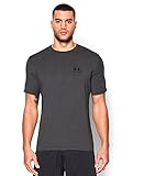 Under Armour Men's Charged Cotton Sportstyle T-Shirt, Carbon Heather/Black, Medium