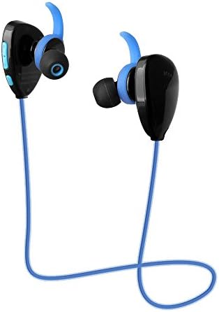 WISZEN Wireless Bluetooth Headphone, Noise Cancelling Earbuds Headphone Perfect for Indoor/Outdoor sport activities, Sport Wireless Headphone Bluetooth Earbuds with Built-in Microphone (Blue Black)
