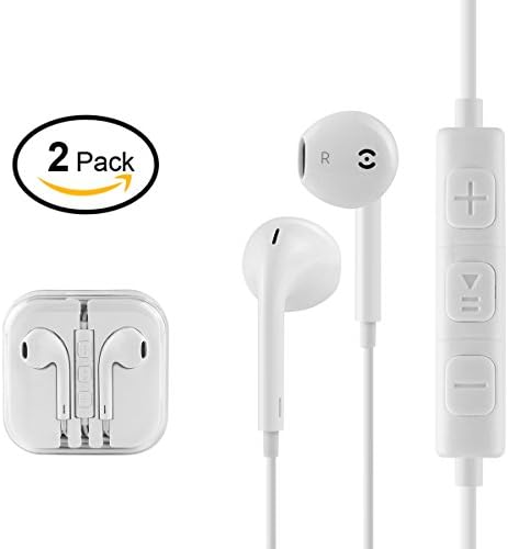 Aocosi Apple earphones Wired Earphones, Stereo Headphones and Noise Isolating headset , White and black Noise Cancelling In-Ear Headset The Best Control for iPhone SE/5S/5C/5/6/6S Plus/iPad /iPod /