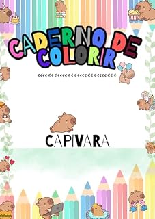 Livro Caderno de Colorir Capivara: Livro de Colorir