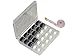 Ceeyali Bobbin Box Sewing Thread Organizer with 12 Pack Black Cotton Thread and 13 Pack White Cotton Thread Compatible for Brother Singer Babylock Janome Sewing Machineetc