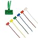 CREATRILL 120 Pcs 6 Colors Nylon Cable Marker Ties Self-Locking Cord 5 inches Write on Ethernet Wire Zip Mark Tags Nylon Power Marking Label
