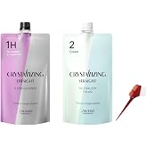 Professional Hair Rebonding Kit - Crystallizing Straightener, Neutralizing Cream, Hair Brush (2023)