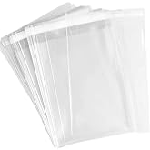Delatanus 10x13 Inch Shirt Bags,Clear Cellophane Cello T-Shirt Bags,Plastic Sleeves for Tops,Party Favor,Gifts-48 Pcs