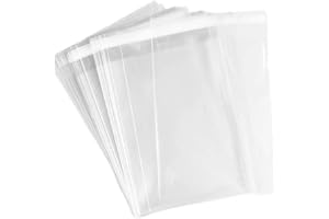 4.96 x 6.6 Inch Clear Cellophane Bags, Resealable Cello Bag for A6 Cards with Envelope-190 Pcs
