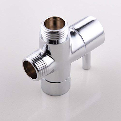 Zengest G1/2 Interface Shower Arm Diverter Valve for Hand Shower Head and Fixed Spray Head, Chrome - Thumbnail 4