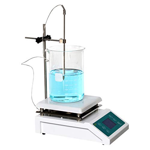 SH-II-4C Digital Magnetic Stirrer Ceramic Hot Plate with Timing and Alarm Function,Capacity 5000ml,Speed 200ï½ž2000rpm,Dual Sensor Constant Temperature Control Large Screen Display