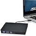 Ploveyy External DVD Writer, Portable Ultra Slim External USB 3.0 CD-RW/DVD-RW Burner Writer External DVD Drive for Laptops Notebook Desktop PC (Black)