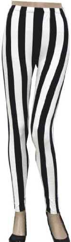 Vertical Lines, Leggings Trendy Sexy Pants Black/White 3168-14032008