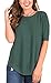 POGTMM Women's Summer T-shirts Tops Loose Casual V-Notch Tee Tops Short Sleeve Cotton T-Shirts Tunic Tops
