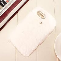 Furry Case for Huawei P Smart,Glitter Diamond Silicone Back Cover for Huawei P Smart,Miagon Cartoon Super Soft Faux Fur Plush Fluffy Silicone Back Case Cover for Huawei P Smart