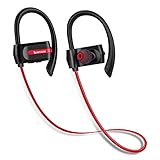Wireless Bluetooth Headphones In Ear Earbuds IPX4 Waterproof Sports Cordless 4.1 Earphones with Built in Mic & CVC 6.0 Noise Cancelling Technology for iPhones & Android Smartphones Black