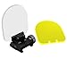 COWEEN Scope Protector White and Yellow Airsoft Lens Protector with 20mm Rail Mount Tactical Scope Lens Cover 4mm Thick Shield Reflex Sight 55mm High for Hunting Shooting