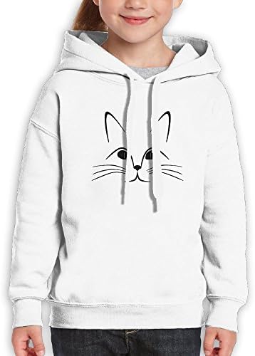 JJLS Cat Face Unisex Kid 3d Printed Pullover Hooded Sweatshirts Hoodies