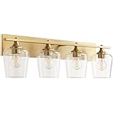 Quorum Lighting 558-4-80 Veno Vanity, 4-Light 400 Total Watts, Aged Brass