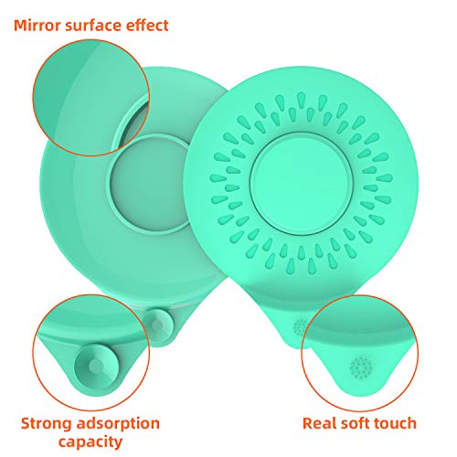 SUDISER Tub Stopper 2 Pack, Silicone Bathtub Drain Stopper Flat Suction Cover Tub Stopper Drain Stopper Plug Sinks Hair Stopper for 1-1/2-4in Bathroom, Laundry, Kitchen Universal Use